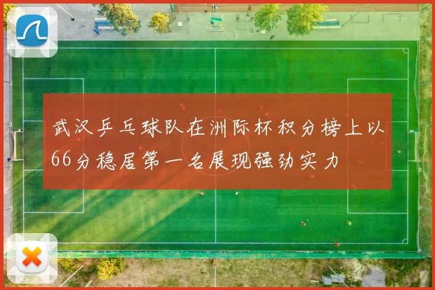 武汉乒乓球队在洲际杯积分榜上以66分稳居第一名展现强劲实力